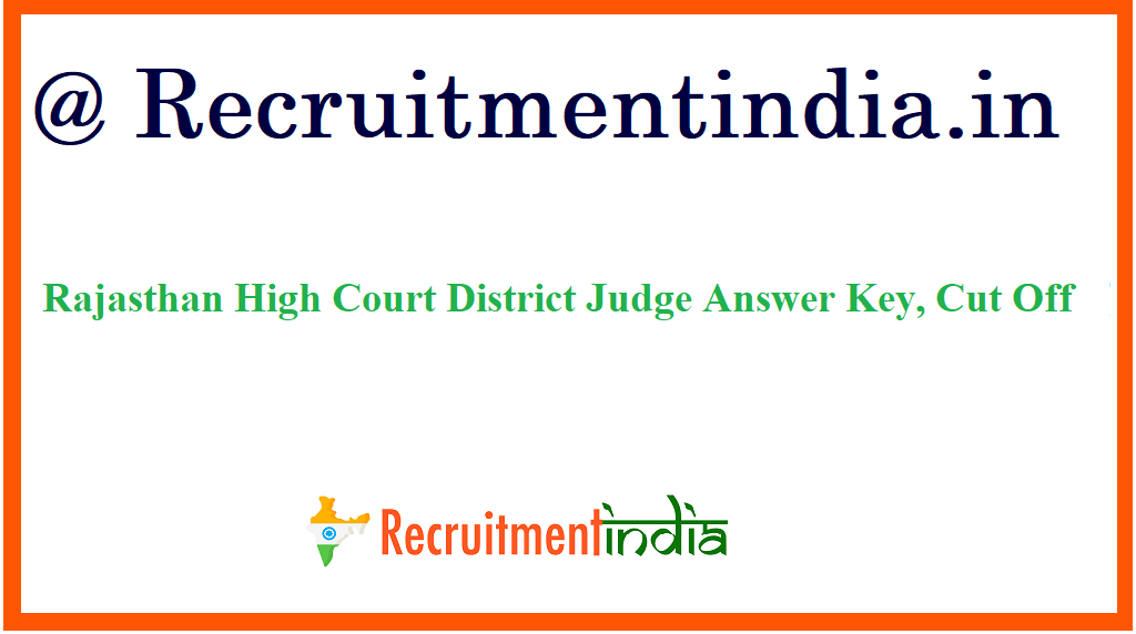 Rajasthan High Court District Judge Answer Key