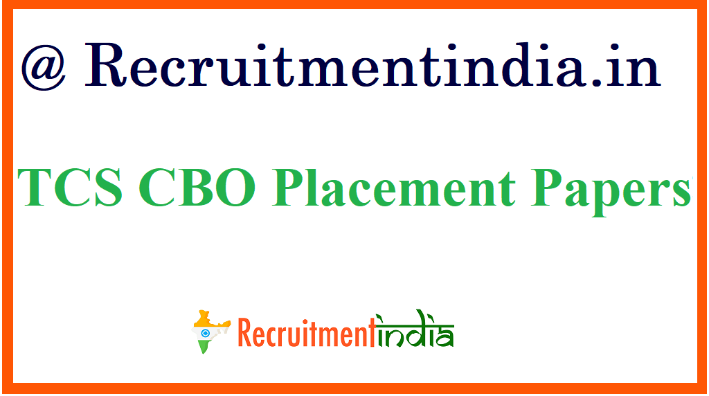 TCS CBO Placement Papers 