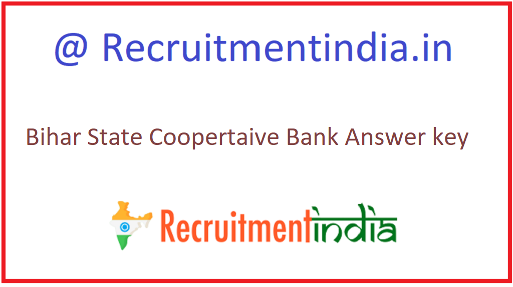 Bihar State Cooperative Bank Answer Key