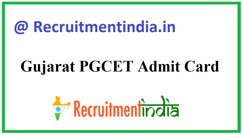 Gujarat PGCET Admit Card