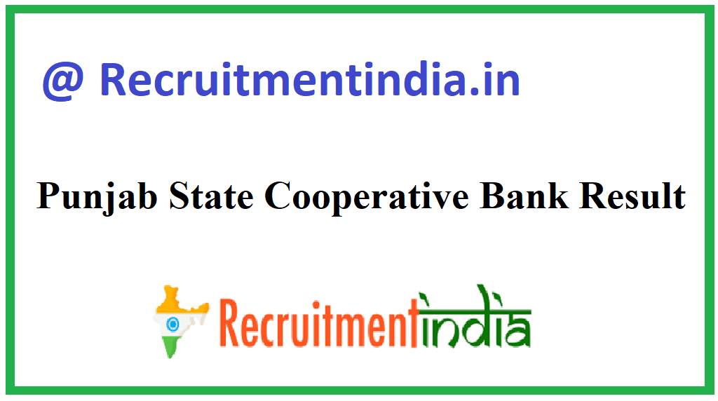 Punjab State Cooperative Bank Result