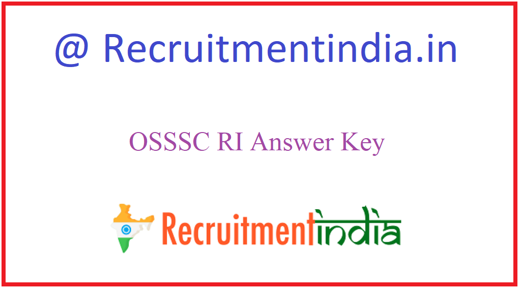OSSSC RI Answer Key