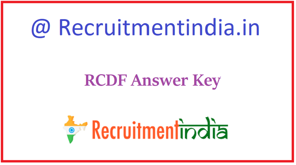 RCDF Answer Key
