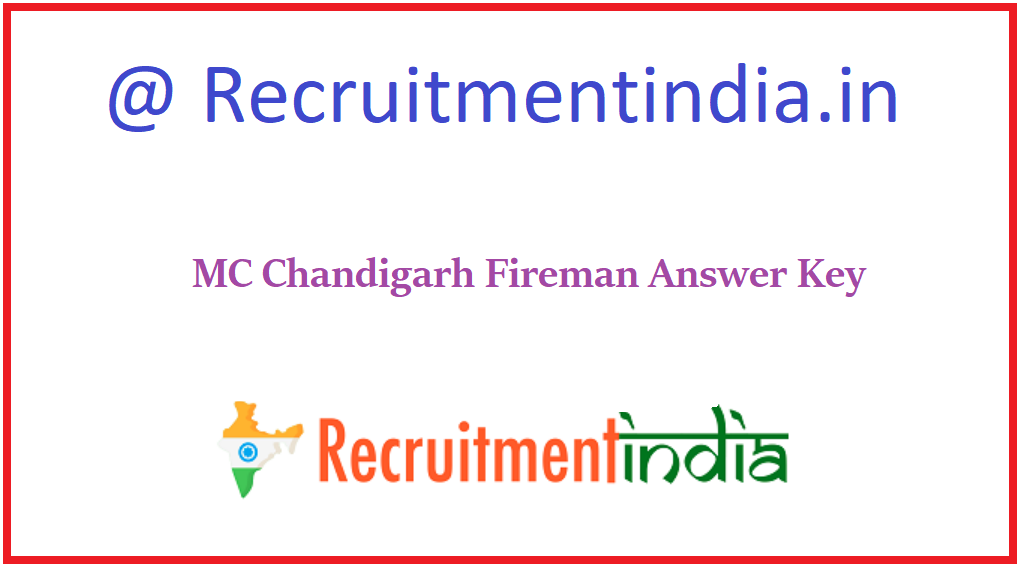 MC Chandigarh Fireman Answer Key