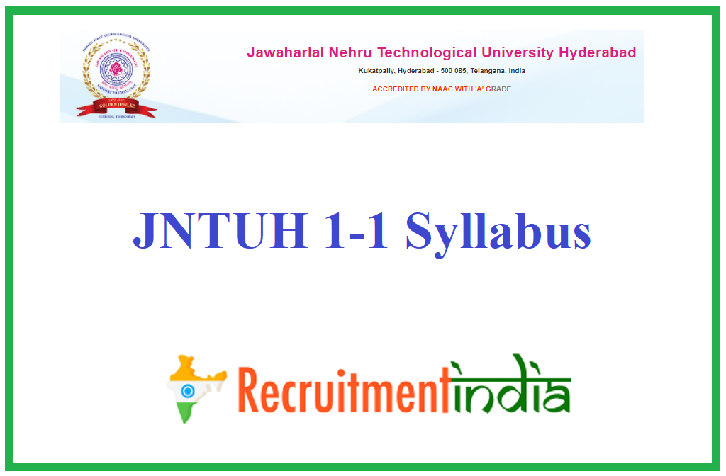 JNTUH 1-1 Syllabus