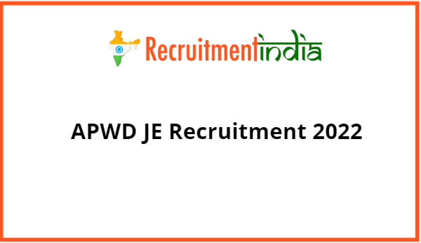 APWD JE Recruitment 2022